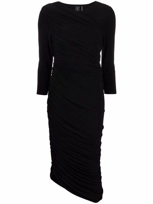 Draped fitted dress - Black