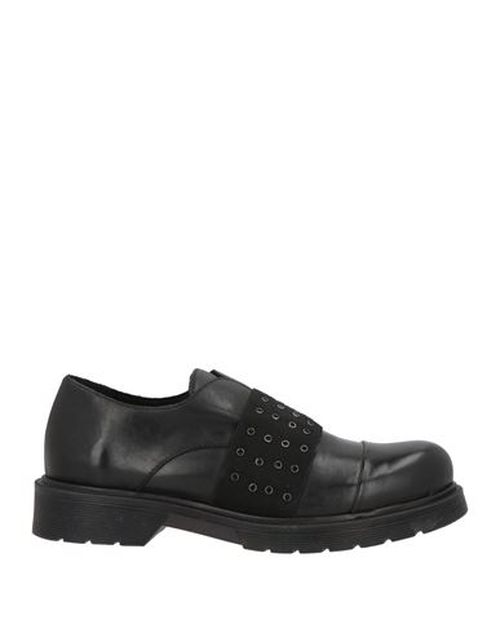 Woman Loafers Black Size 6 Leather, Elastic fibres