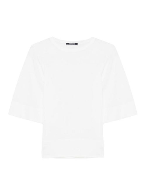 White Mananco Knitwear In Wool And Silk