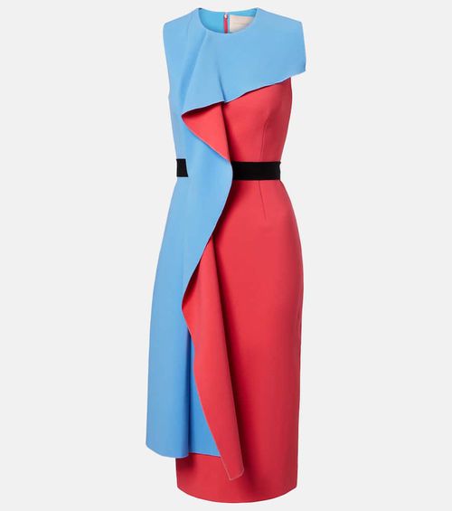 Pembrook draped crêpe cocktail dress