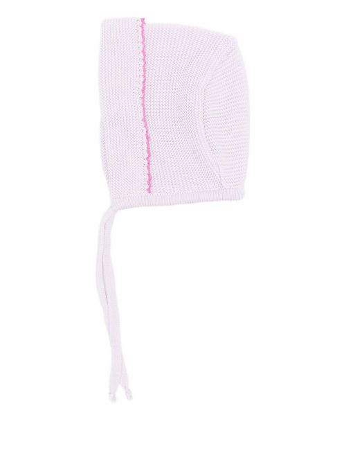 Knitted-texture bonnet - Purple