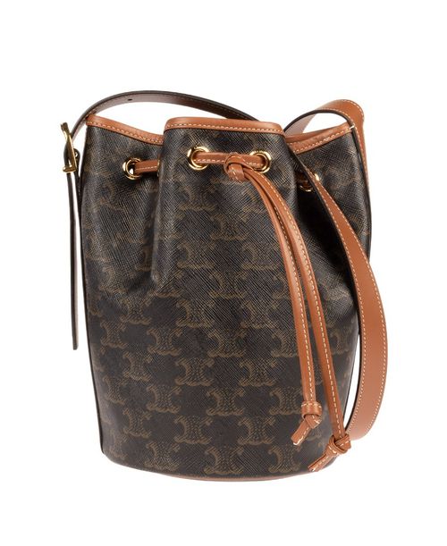 Small Drawstring bag IN Triomphe Canvas and calfskin