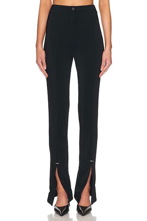 Mugler Straight Leg Pant in Black - Black. 34 also