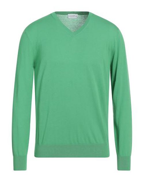 Man Sweater Green Size 44 Cotton