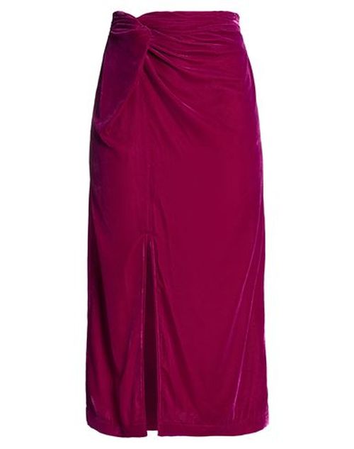 Woman Midi skirt Purple Size 4 Polyester