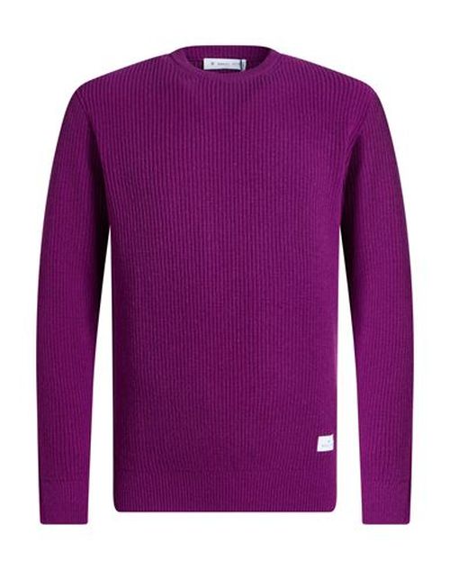 Man Sweater Purple Size M Wool, Polyamide