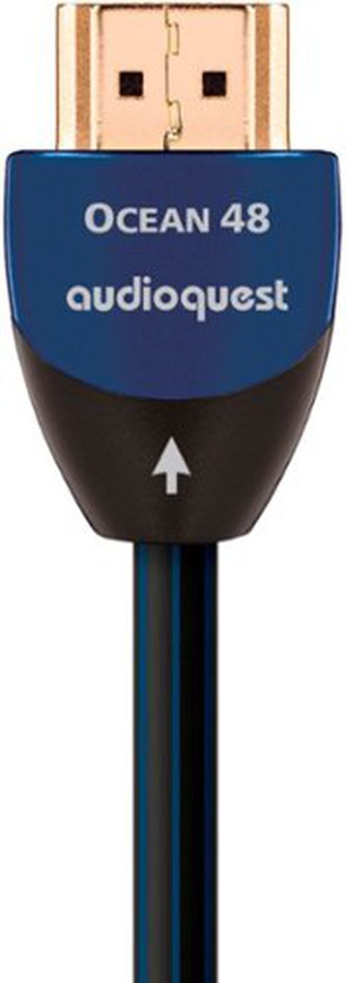 Ocean 2.5' 4K-8K-10K 48Gbps In-Wall HDMI Cable - Blue/Black