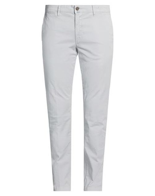 Man Pants Light grey Size 42 Cotton, Elastane