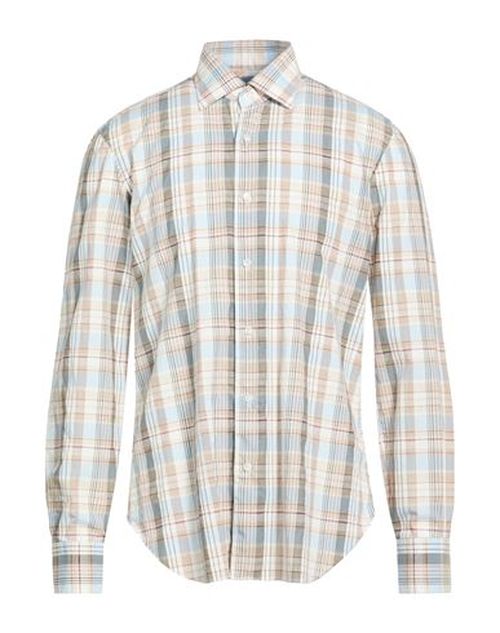 Man Shirt Beige Size 15 ¾ Cotton, Linen