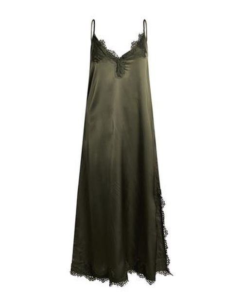 Woman Midi dress Military green Size 6 Viscose, Elastane