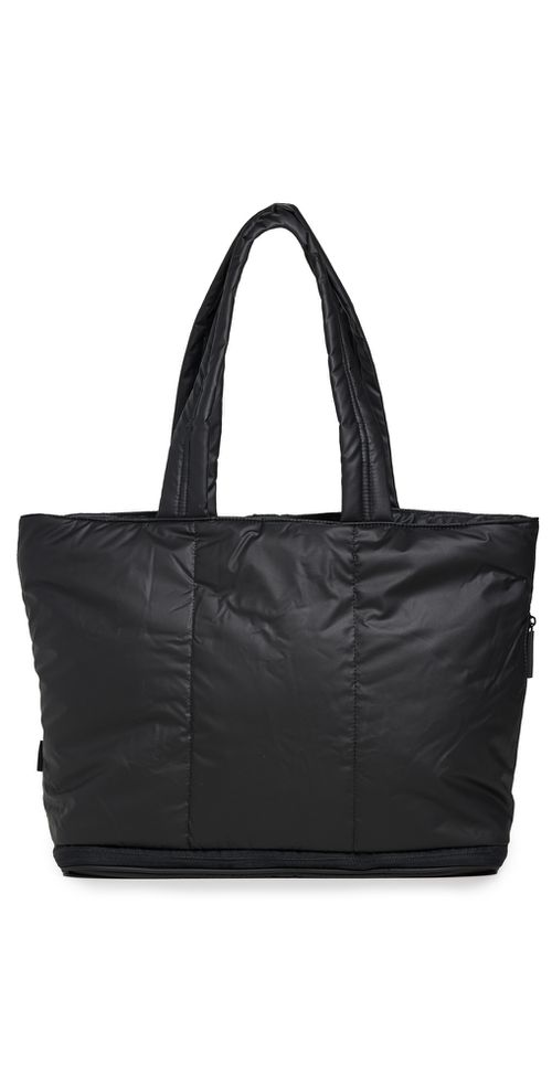 Luka Expandable Laptop Tote Bag Matte Black One Size