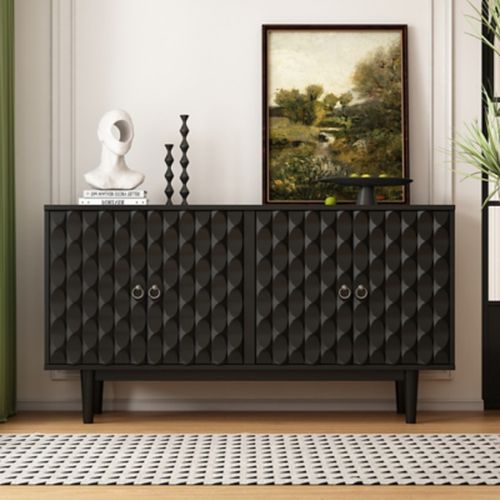 Dovelina Trexms Rectangular Sideboard, Black