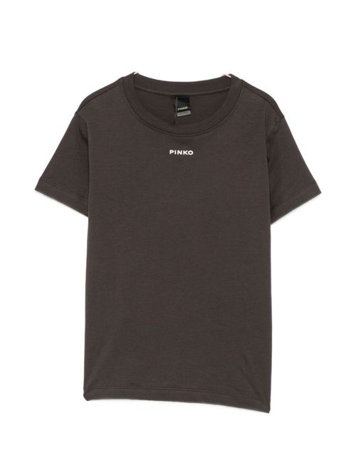 Brown Logo Crew Neck T-Shirt