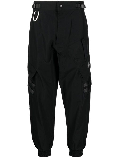 Cargo tapered-leg trousers - Black