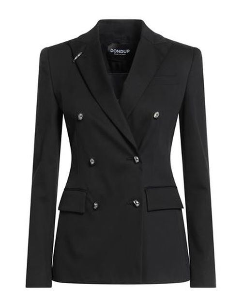 Woman Blazer Black Size 4 Modal, Cotton, Elastane