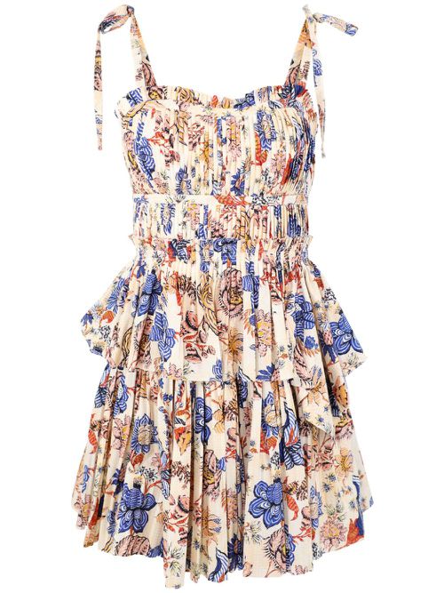 Bailey ruffled minidress - Neutrals