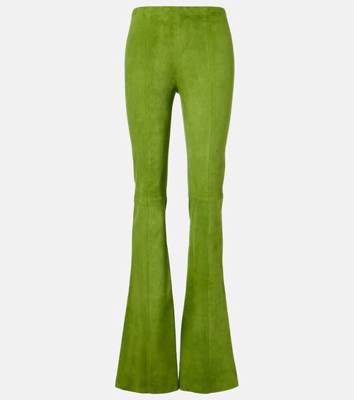 Gege suede flared pants