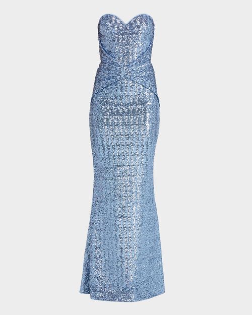 Sweetheart Sequin Column Gown