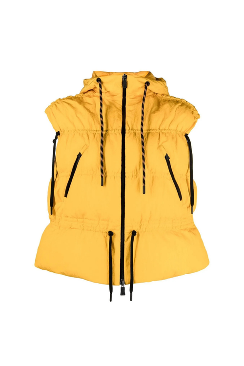 Quilted Puffer Vest — Yellow