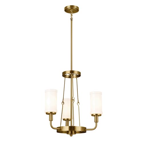 Vetivene 3-Light Transitional Chandelier in Natural Bra