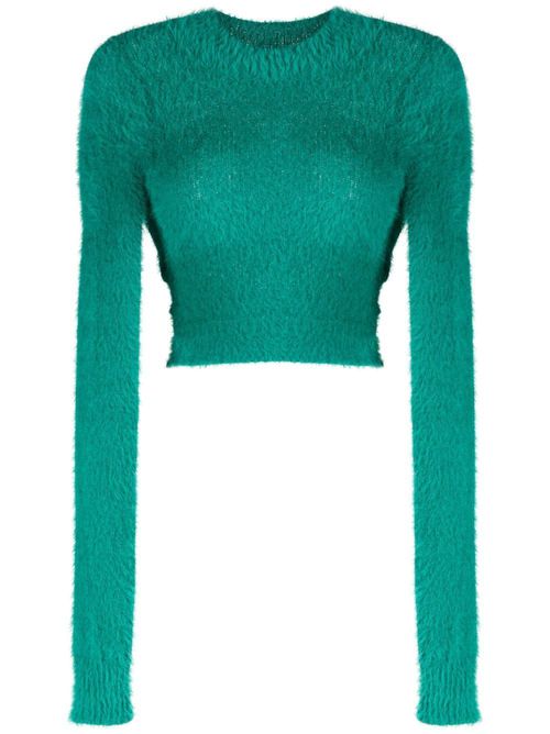 CROP FUR TURTLE NECK TURCHESE NO COLOR