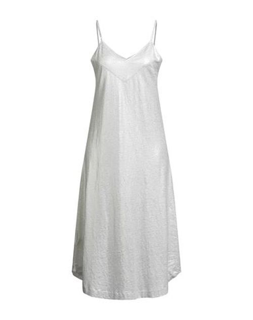 Woman Midi dress Light grey Size 1 Linen, Elastane