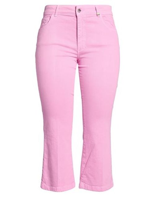 Luckylu Milano Woman Jeans Pink Size 12 Cotton, Elastane