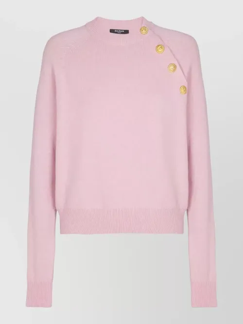 Balmain - crew neck long sleeve knit sweater