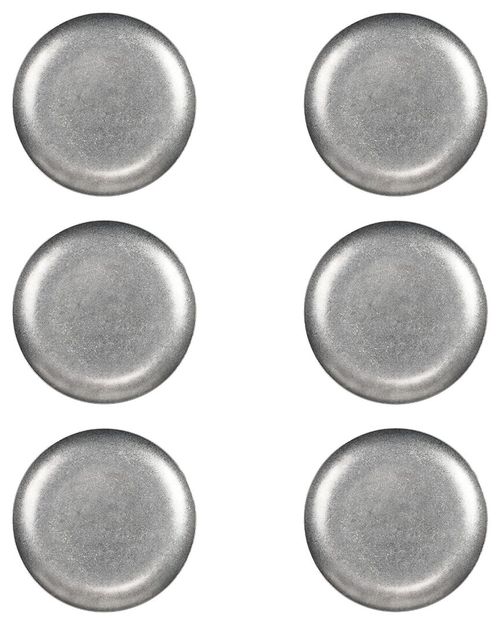 Set of 6 Moab Stainless Steel Coupe Dinnerware: 10.25in Round Plate