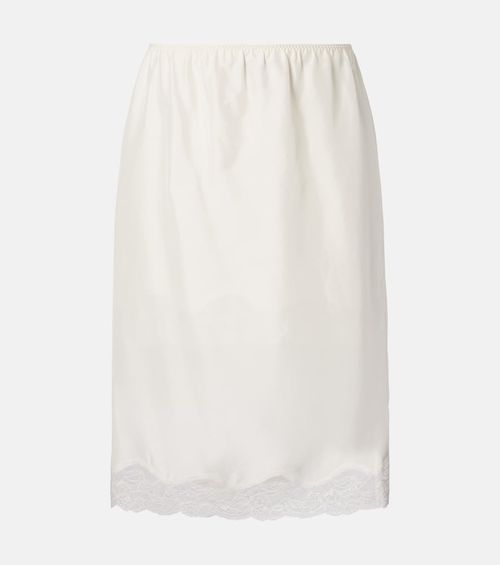 Playful Volumes silk midi skirt