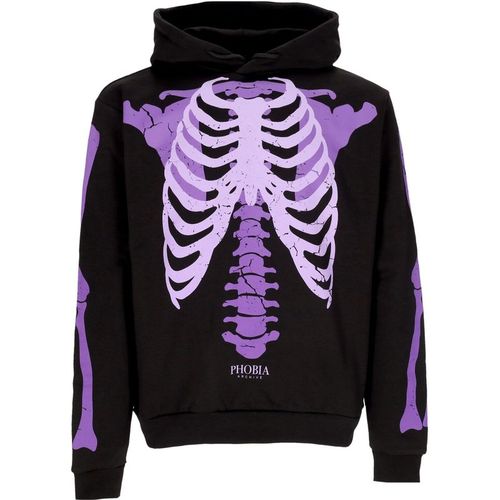 Men's Lightweight Hoodie Skeleton Print Hoodie Black/purple