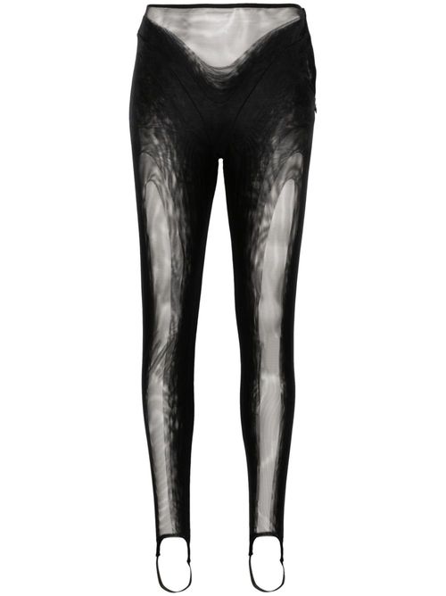 Stirrup mesh leggings - Black