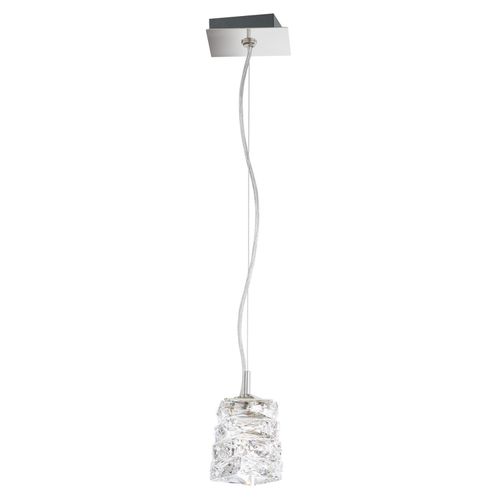 Schonbek Glissando Pendant in Stainless Steel with Clear Crystals From Swarovski Crysta