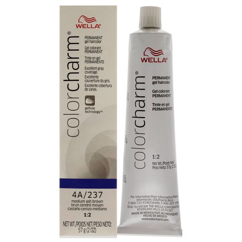Color Charm Permanent Hair Color Gel - 237 4A Medium Ash Brown by for Unisex - 2 oz Hair Color