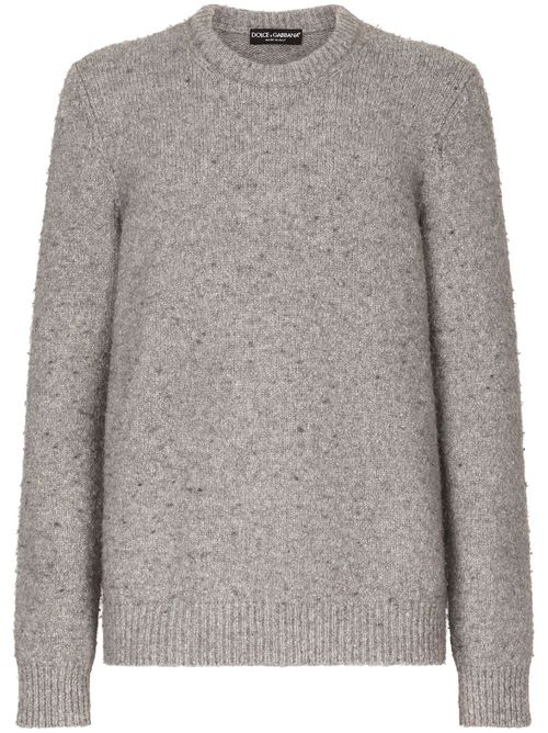 Crew-neck long-sleeve jumper - Grey