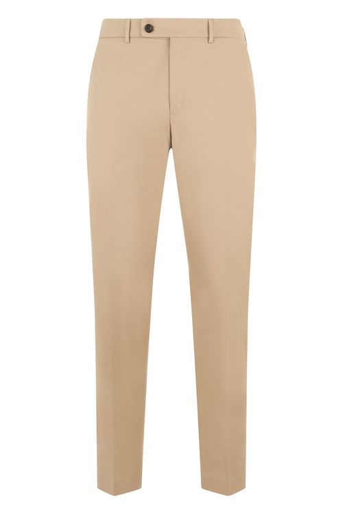 Slim Fit Cotton Trousers