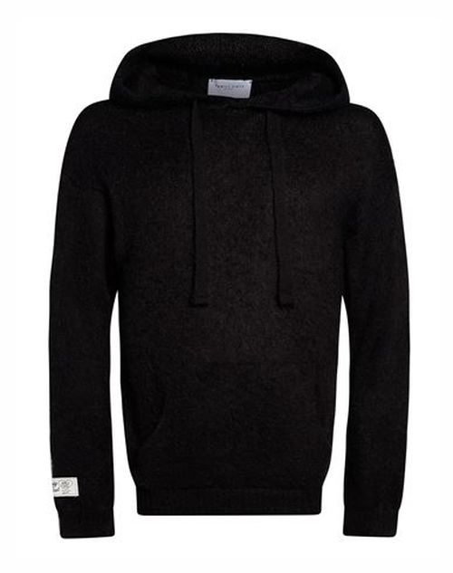 Family First Milano Man Sweater Black Size L Mohair wool, Polyamide, Acrylic
