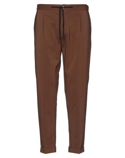 Man Pants Brown Size 34 Cotton, Polyamide, Elastane