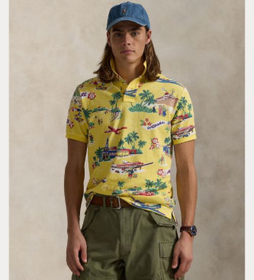 Polo Ralph Lauren for man. 710963485001 Polo slim yellow (S), Casual, Cotton, Short sleeve