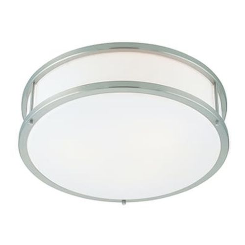 Conga 2-Light Flush Mount in Brushed Stee