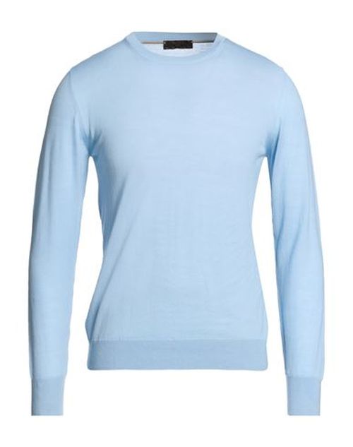 Man Sweater Light blue Size 42 Virgin Wool