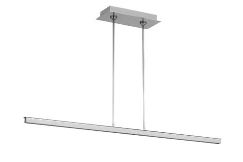 Polished Stainless Steel LED Linear Suspension from the Stagger Collection