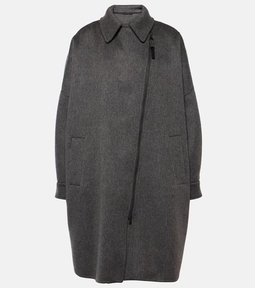 Oversized cashmere car coat