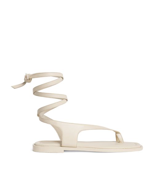 A.Emery Leather Ankle-Wrap Heidi Sandals