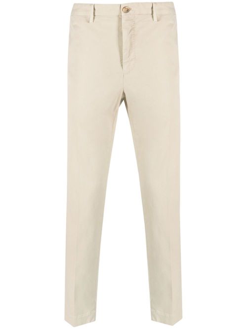 Low-rise straight-leg trousers - Neutrals