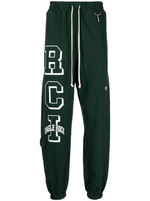 Eagle Rock logo-print track pants - Green