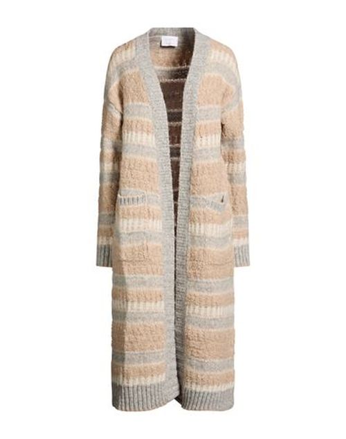 Collezione N_01 Woman Cardigan Beige Size M Alpaca wool, Wool, Polyamide