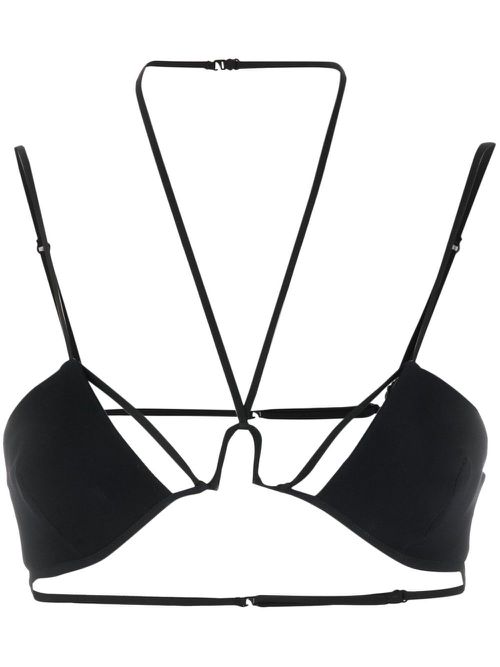 Halterneck bra top - Black