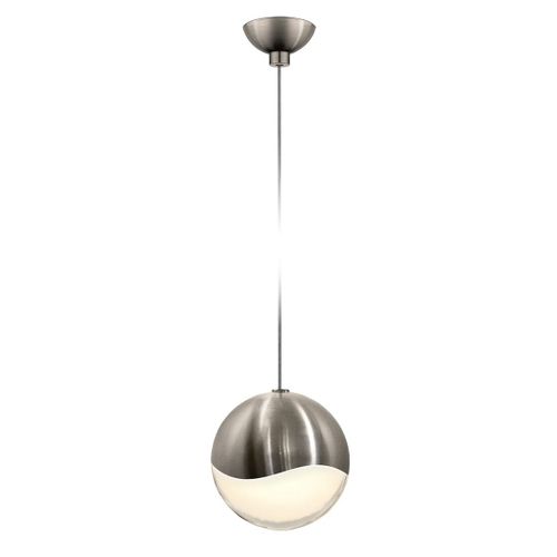 Satin Nickel LED Pendant from the Grapes Collection