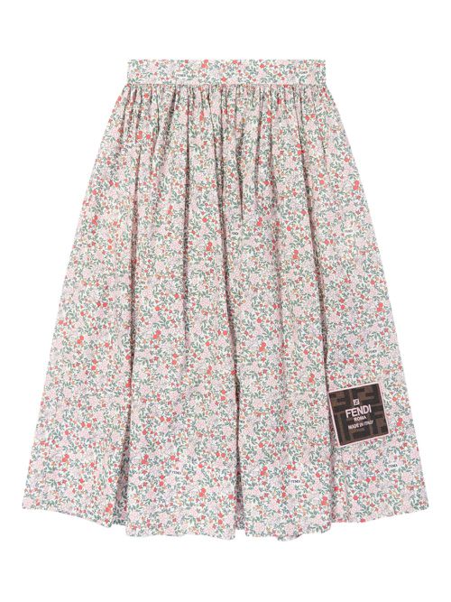 Fendi Kids floral-print skirt - Neutrals